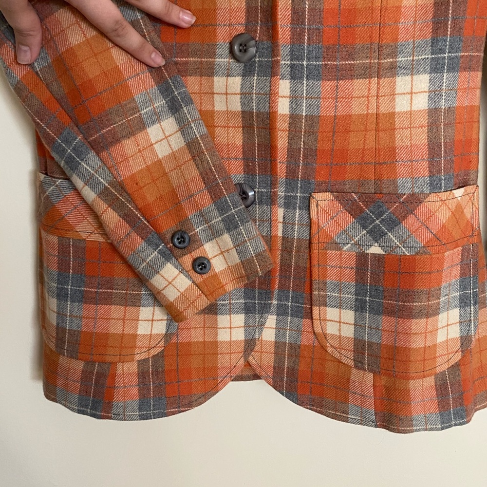 VINTAGE 70s PENDLETON WOOL WOMENS PLAID SUIT - Picture 7 of 16